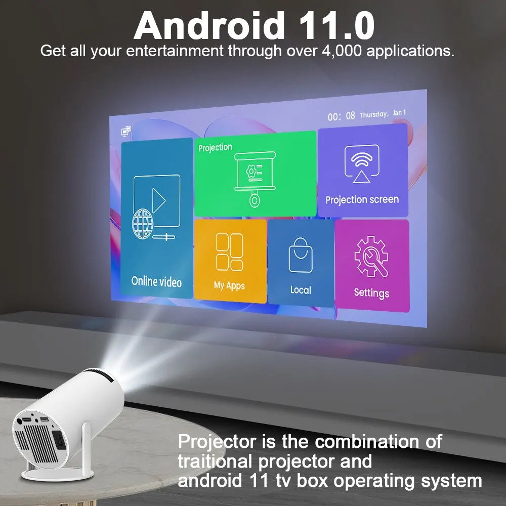 2024 4K Magcubic Projector HY300 PRO Android 11